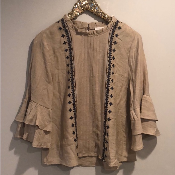 mine Tops - beige blouse